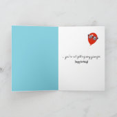 Verjaardag Giraffe met bril Kaart (Binnen)