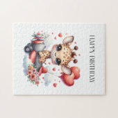Verjaardag Giraffe Piloot Legpuzzel (Horizontaal)