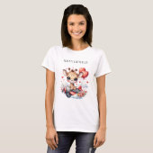 Verjaardag Giraffe Piloot T-shirt (Voorkant volledig)