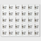 Verjaardag Giraffe Safari Dier Funny Cadeaupapier (Vlak)