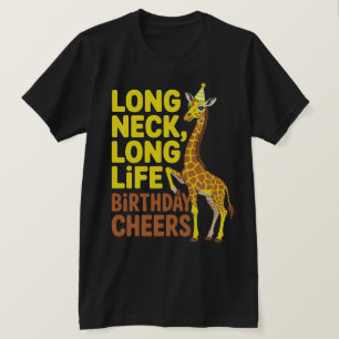 Verjaardag Giraffe T-shirt met lange nek