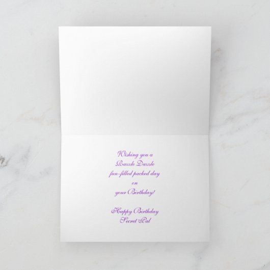 Verjaardag - Girly - Fun Kaart (Binnen)