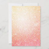Verjaardag Glitter Roze Peach Kaart (Achterkant)