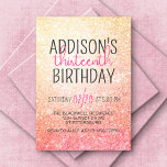 Verjaardag Glitter Roze Peach Kaart<br><div class="desc">Vier uw speciale dag in fantastische stijl met dit meisjesachtige mode verjaardagsuitnodigingsontwerp. Het zachte gekleurde kunstwerk en de stijlvolle typografie geven dit ontwerp een trendy, chique sfeer. Perfect voor de verjaardag van je tienermeisje. Bestel uw gedrukte uitnodigingen en feestartikelen of download uw digitale uitnodigingen nu voor een dag die ze...</div>