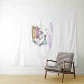 Verjaardag Glow Up Modus Wandkleed (In Situ (horizontaal))