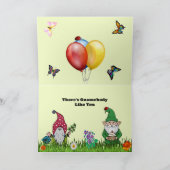 Verjaardag Gnome Gevouwen Wenskaart Kaart (Binnen)