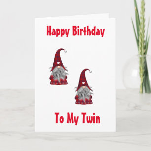 VERJAARDAG GNOME STIJL VOOR MIJN "TWEELING" KAART
