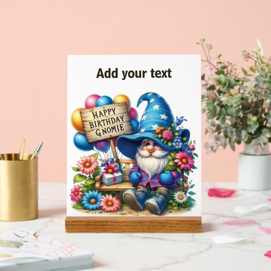 Verjaardag Gnomie gefeliciteerd Acryl Bord (Huwelijk)