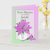 Verjaardag, Godmother, Lilacs in a Vase Kaart (Gele Bloem)