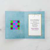 Verjaardag, goede vriend, muurhangende quilt kaart (Binnen)