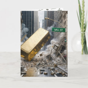Verjaardag Gold Bar Crashing Wall Street Kaart
