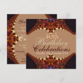 Verjaardag Golden Earth Uitnodigingen (Voorkant / Achterkant)