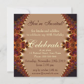 Verjaardag Golden Earth Uitnodigingen (Achterkant)