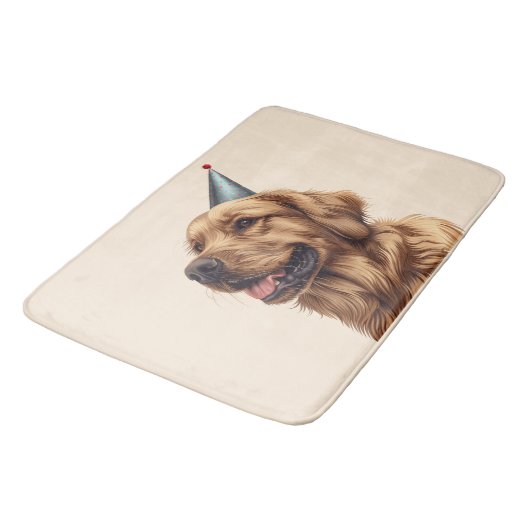 Verjaardag Golden Retriever Dog Badmat (Gekanteld)
