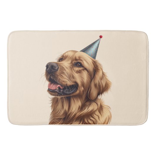 Verjaardag Golden Retriever Dog Badmat (Voorkant)