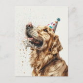 Verjaardag Golden Retriever Dog Briefkaart (Voorkant)