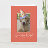 Verjaardag Golden Retriever Dog in Party Pet Kaart (Voorkant)