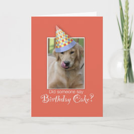 Verjaardag Golden Retriever Dog in Party Pet Kaart