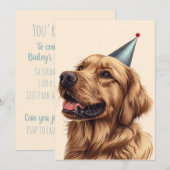 Verjaardag Golden Retriever Dog Kaart (Voorkant / Achterkant)