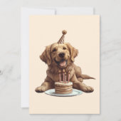 Verjaardag Golden Retriever Dog Kaart (Voorkant)