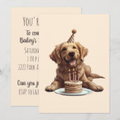 Verjaardag Golden Retriever Dog Kaart (Voorkant / Achterkant)