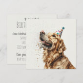 Verjaardag Golden Retriever Dog Kaart (Voorkant / Achterkant)