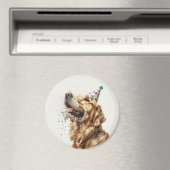 Verjaardag Golden Retriever Dog Magneet (Insitu (Vaatwasser))