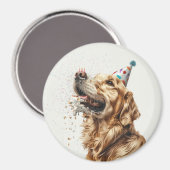 Verjaardag Golden Retriever Dog Magneet (Voorkant / Achterkant)