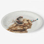 Verjaardag Golden Retriever Dog Papieren Bordje (Gekanteld)