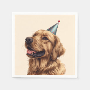 Verjaardag Golden Retriever Dog Servet