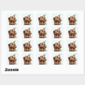 Verjaardag Golden Retriever Dog Vierkante Sticker (Vel)