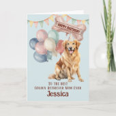 Verjaardag Golden Retriever-hond Moeder/Vader Kaart (Voorkant)