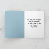 Verjaardag Golden Retriever in autoruit Kaart (Binnen)