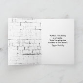 Verjaardag Golden Retriever in blauw T-shirt Kaart (Binnen)