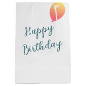 Verjaardag Golden Retriever in Paw Print Medium Cadeauzakje (Achterkant)