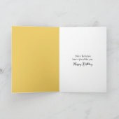 Verjaardag Golden Retriever met bloemenmand Kaart (Binnen)