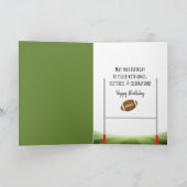 Verjaardag Golden Retriever Op Een Voetbal  Kaart (Binnen)