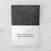 Verjaardag Golden Retriever op leer Kaart (Binnen)