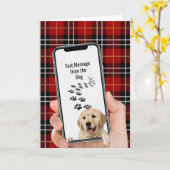 Verjaardag Golden Retriever sms-bericht mobiele te Kaart (Gele Bloem)