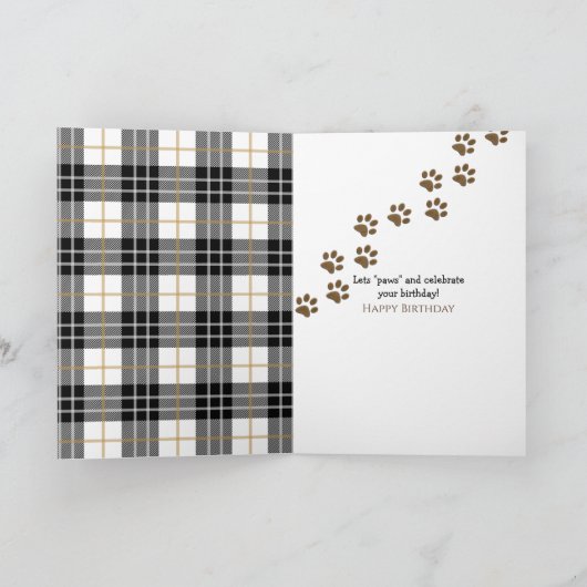 Verjaardag Golden Retriever sms-bericht mobiele te Kaart (Binnen)