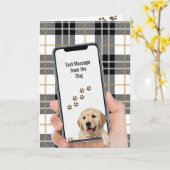 Verjaardag Golden Retriever sms-bericht mobiele te Kaart (Gele Bloem)