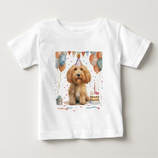 Verjaardag Goldendoodle Hond (Voorkant)