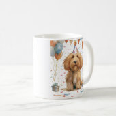 Verjaardag Goldendoodle Hond Koffiemok (Voorkant rechts)