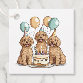 Verjaardag Goldendoodle Honden Bedankjes Labels
