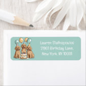 Verjaardag Goldendoodle Honden Etiket (Insitu)