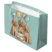 Verjaardag Goldendoodle Honden Groot Cadeauzakje (Achterkant Gekanteld)