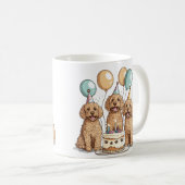 Verjaardag Goldendoodle Honden Koffiemok (Voorkant rechts)