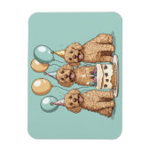 Verjaardag Goldendoodle Honden Magneet (Verticaal)