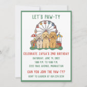 Verjaardag Goldendoodle Honden op een Carnaval Kaart (Voorkant)