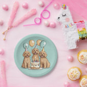 Verjaardag Goldendoodle Honden Papieren Bordje (Feest)